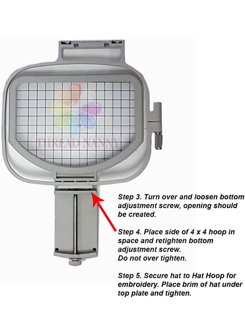 ThreadNanny ThreadNanny Cap  Hat Hoop for Brother PE 770 780D Embroidery Machine  - Image 5