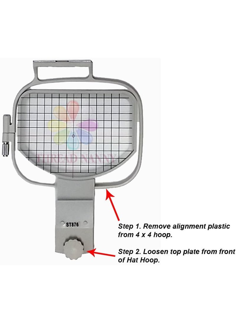 ThreadNanny ThreadNanny Cap  Hat Hoop for Brother PE 770 780D Embroidery Machine  - Image 4