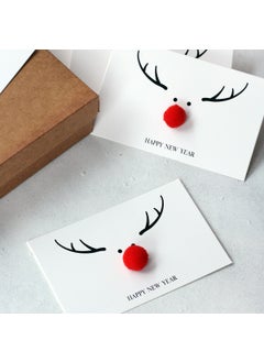 Bimotif Christmas deer themed card set, 13.5x8.5 cm 6 pieces  - Image 2
