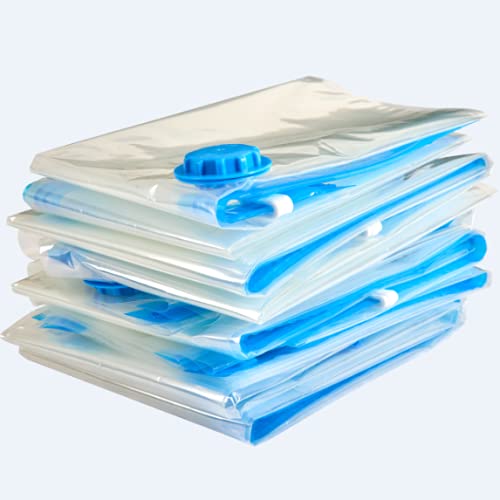 Yorten Reusable Zip lock Vacuum Storage Space Save Clothes packing bags clothes vacuum bags 50 cm x60 cmPack of 4 - Image 1