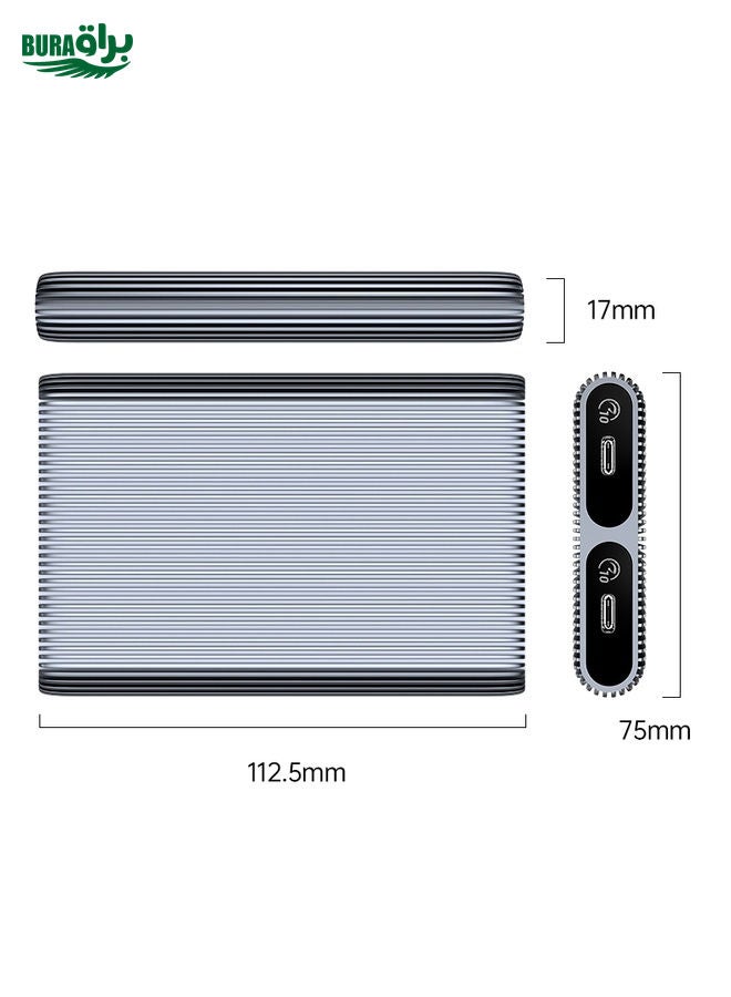 BURAQ ORICO AM2C3-2SN Dual-bay M.2 NVME + SATA SSD Enclosure(Grey)  - Image 3