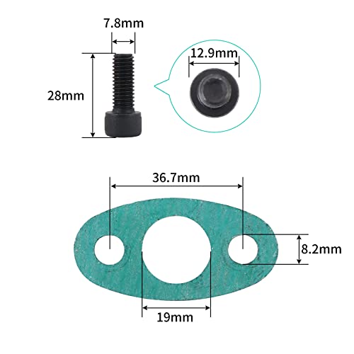 Tektall 4AN Fitting T3 T3/T4 T04 Turbo Oil Feed Inlet Flange Gasket Adapter Kit - Image 2