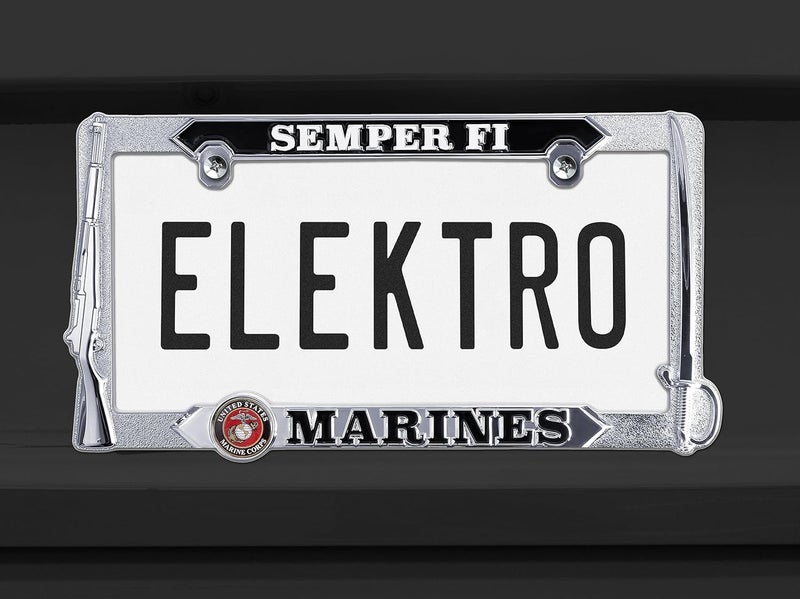 Elektroplate Semper Fi Marines 3D License Plate Frame - Image 2