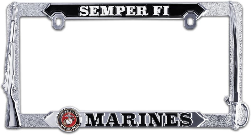 Elektroplate Semper Fi Marines 3D License Plate Frame - Image 1