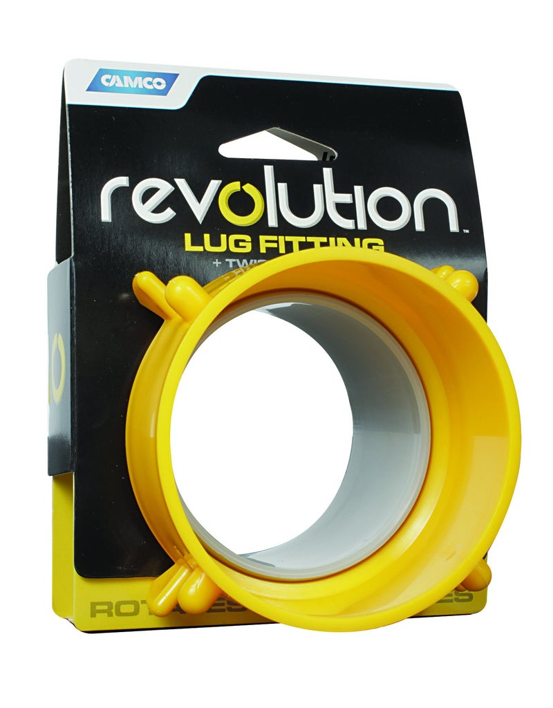 Camco 39491 Revolution Lug Fitting - Swivels 360 Degrees for Easy Connecting and Disconnecting, Built-in Gasket for a Secure and Odor Tight Connection, Yellow - Image 4