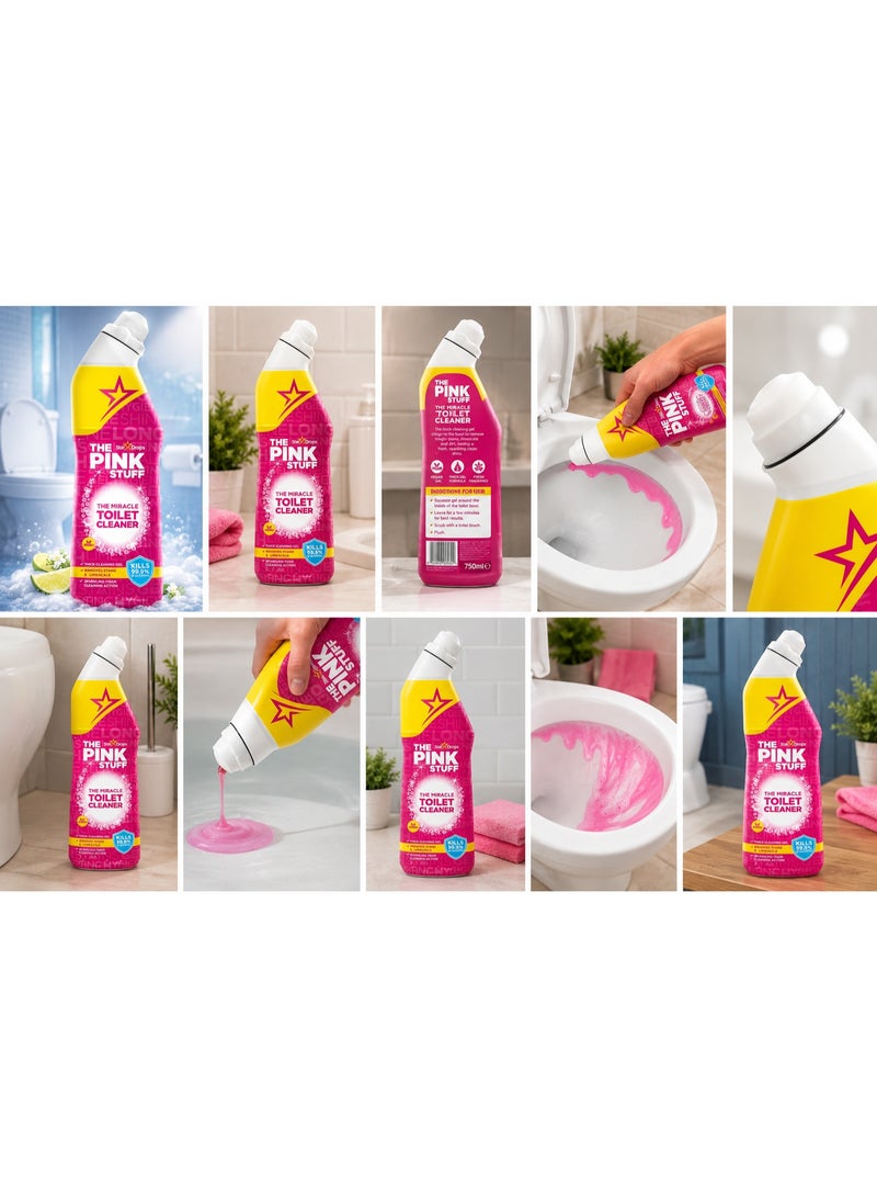 THE PINK STUFF Miracle Toilet Cleaner – Thick Cleaning Gel with Limescale Removal (750ml) - Image 3