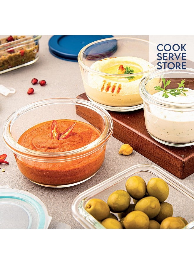 La Opala لا أوبالا طقم تخزين زجاجي 100% بوروسيليكات | مع غطاء محكم الإغلاق، مستطيل 120 مل | مقاوم للميكروويف والفرن | مقاوم للغسالة والفريزر | متين | شفاف - Image 3