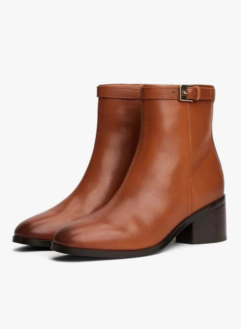 TOMMY HILFIGER Buckle Riding Mid Heel Bootie