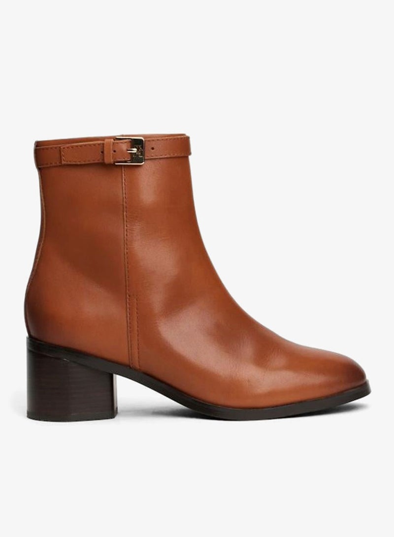 TOMMY HILFIGER Buckle Riding Mid Heel Bootie - Image 1