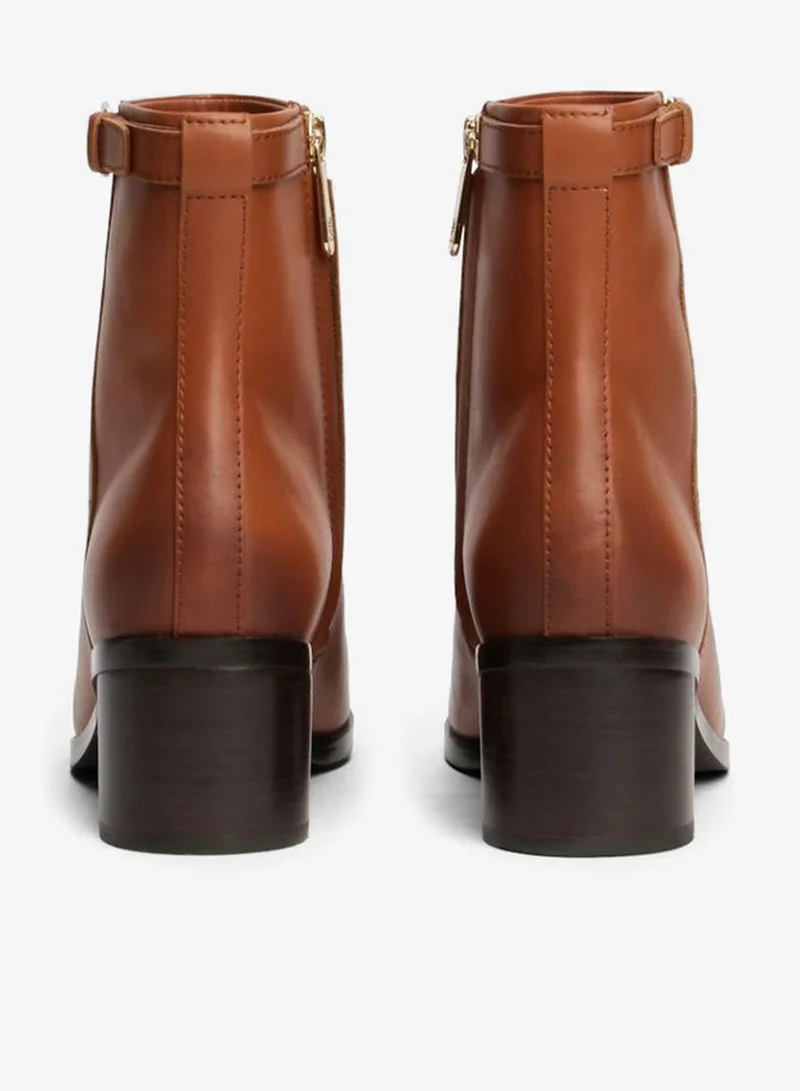 TOMMY HILFIGER Buckle Riding Mid Heel Bootie
