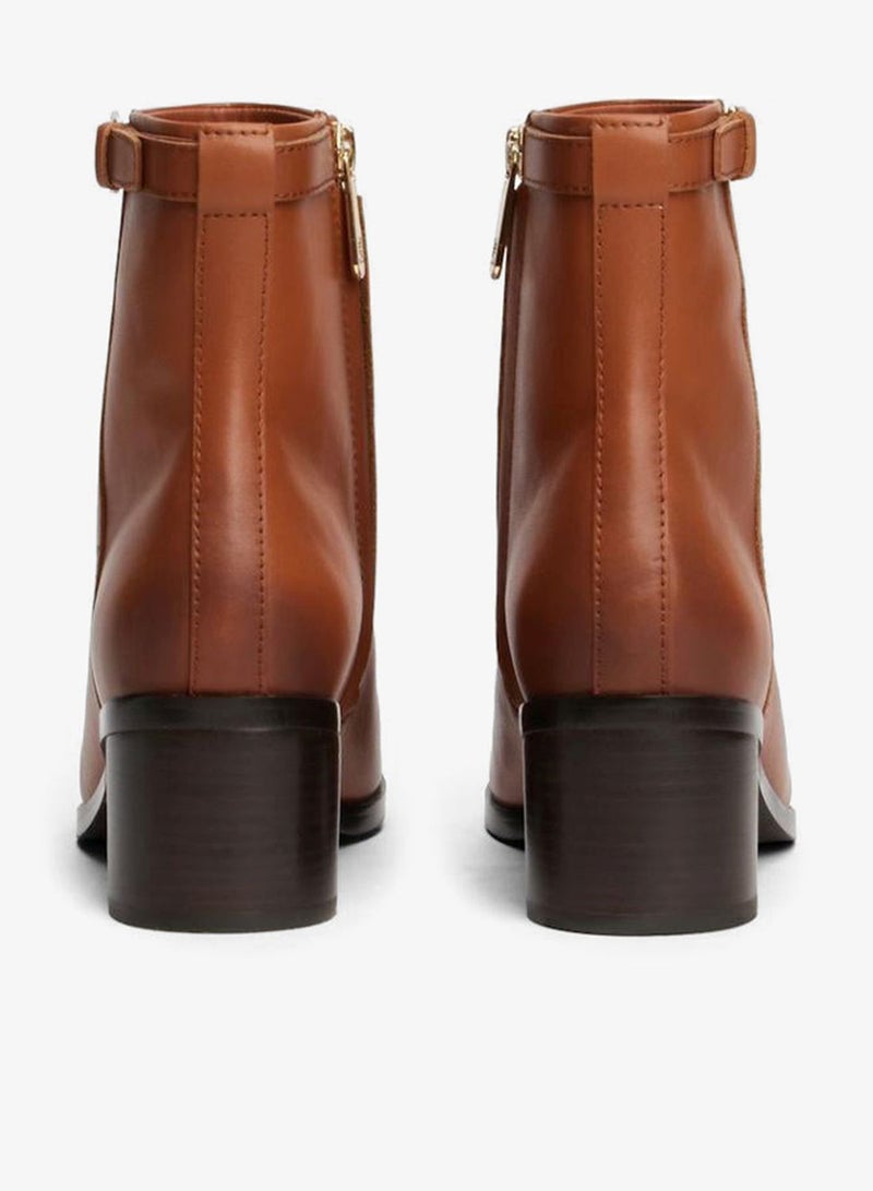 TOMMY HILFIGER Buckle Riding Mid Heel Bootie - Image 5