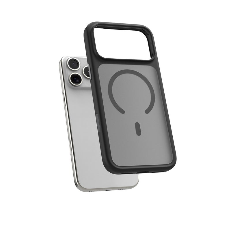 AURORA POWER SUPPORT IPHONE 17 PRO MAX SOLID BLACK AIR MAG FROST  WITH CAMERA BUTTON - Image 3