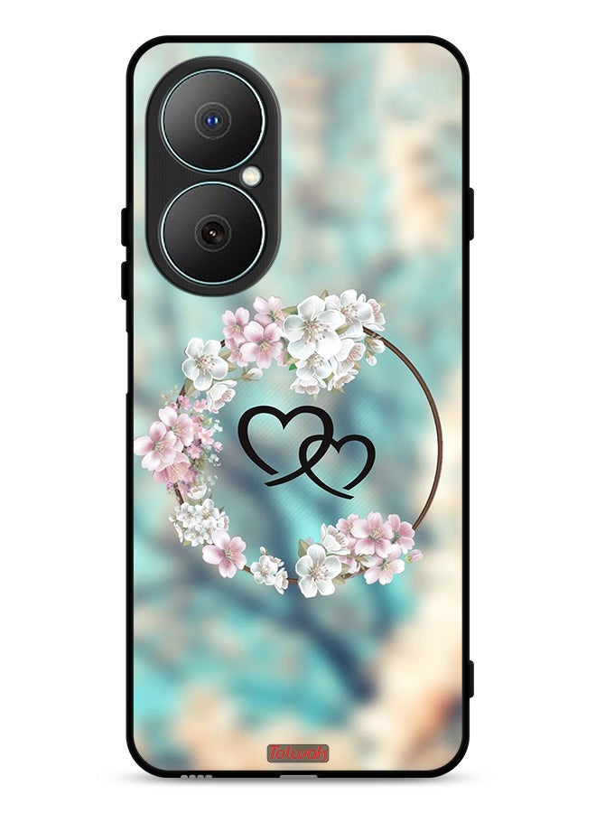 Tolwak Huawei Nova Y73 Protective Case Cover Hearts In Ring Art