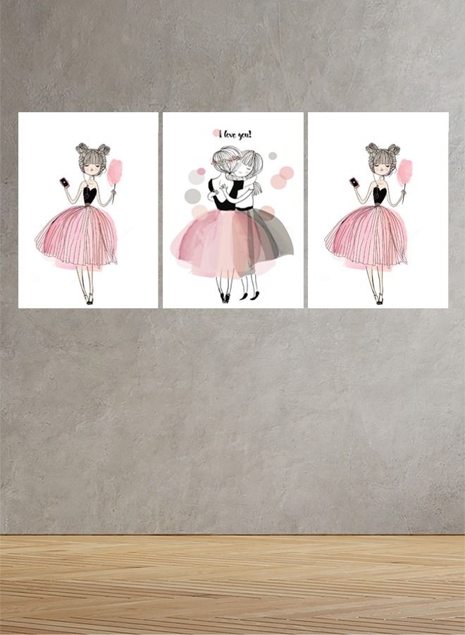 Marktna Decorative Wall Art Painting With a Modern Design for Children Rooms 3 Pieces Size 120x60cm - Image 1