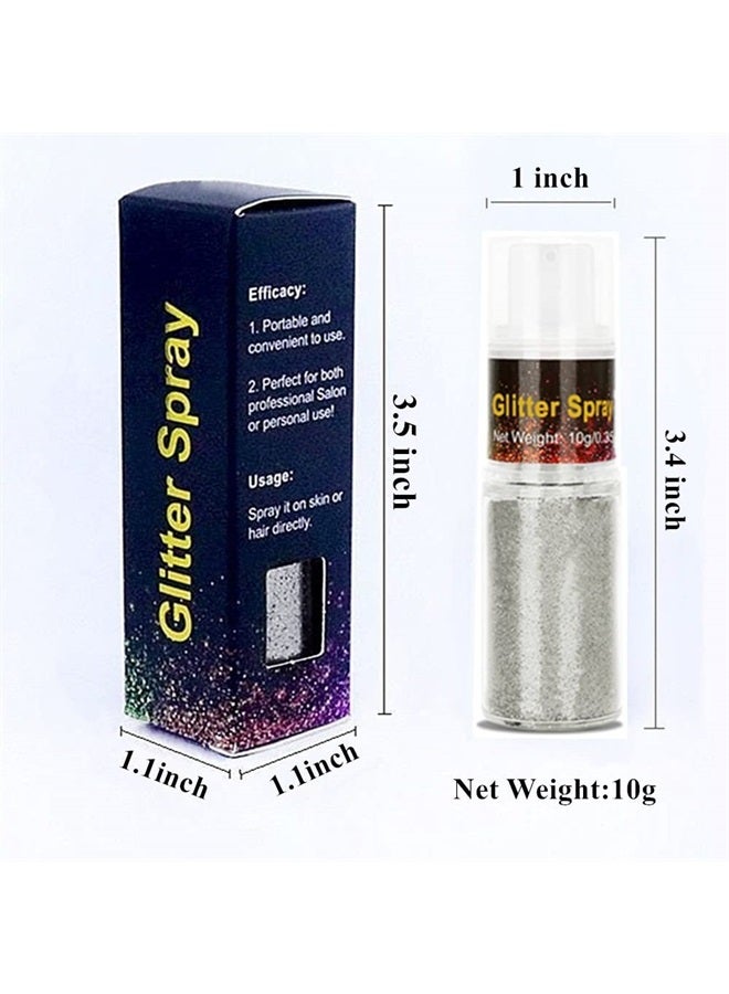 Go Ho Hair and Body Glitter Spray, Festival Glitter Powder Makeup for Hair/Body/Clothes,Glitter Powder Spray for Body Face Highlighter,Green,10g - Image 2