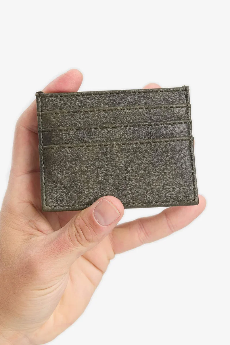 ديفاكتو Man Faux Leather Business Card Wallet