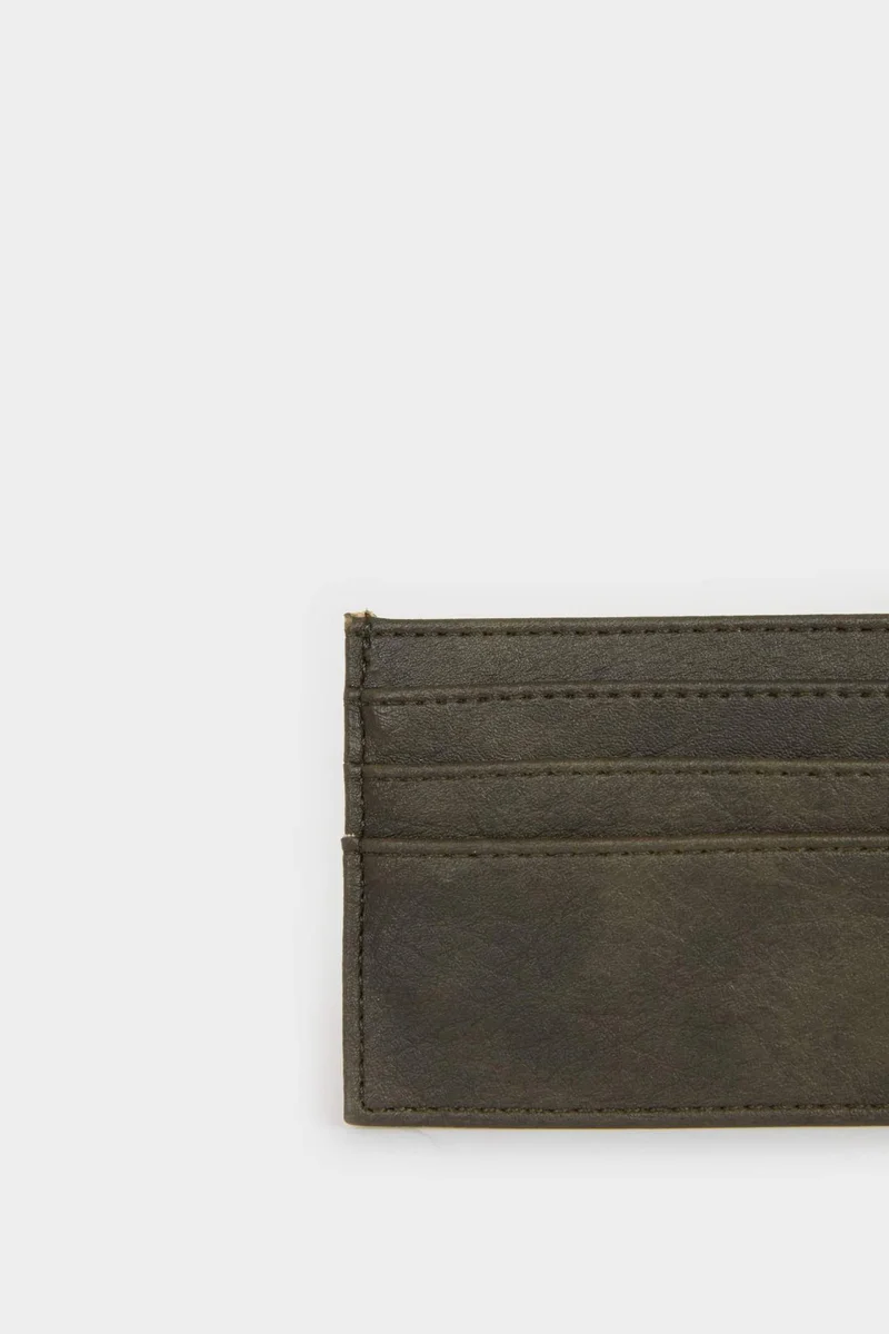 Defacto  Man Faux Leather Business Card Wallet for Men | Best Price UAE