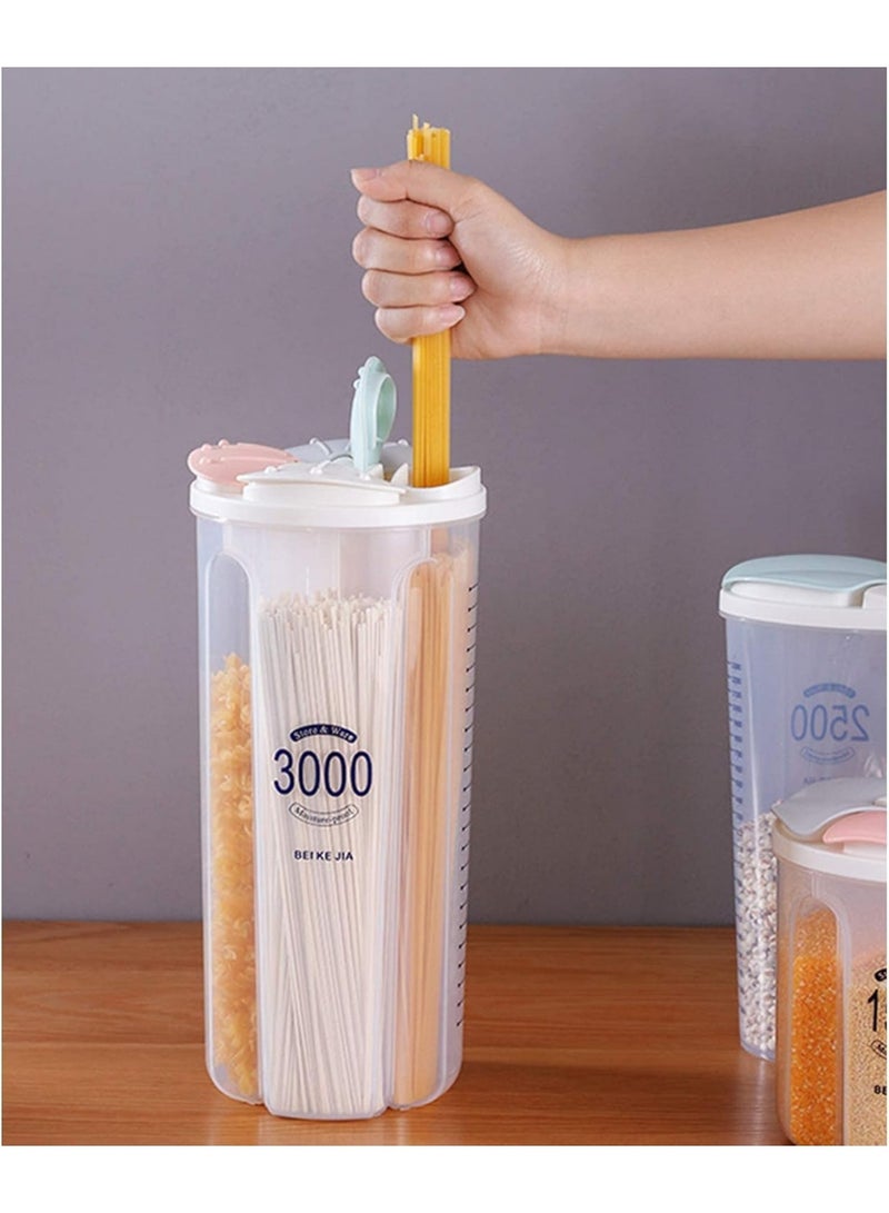 Mawan Whole Grains Rice Bucket Airtight Cereal Container Rice Barrel Food Storage Box Storage Jars Rice Cylinder Clear Food Storage Box (3000ml grain  - Image 3