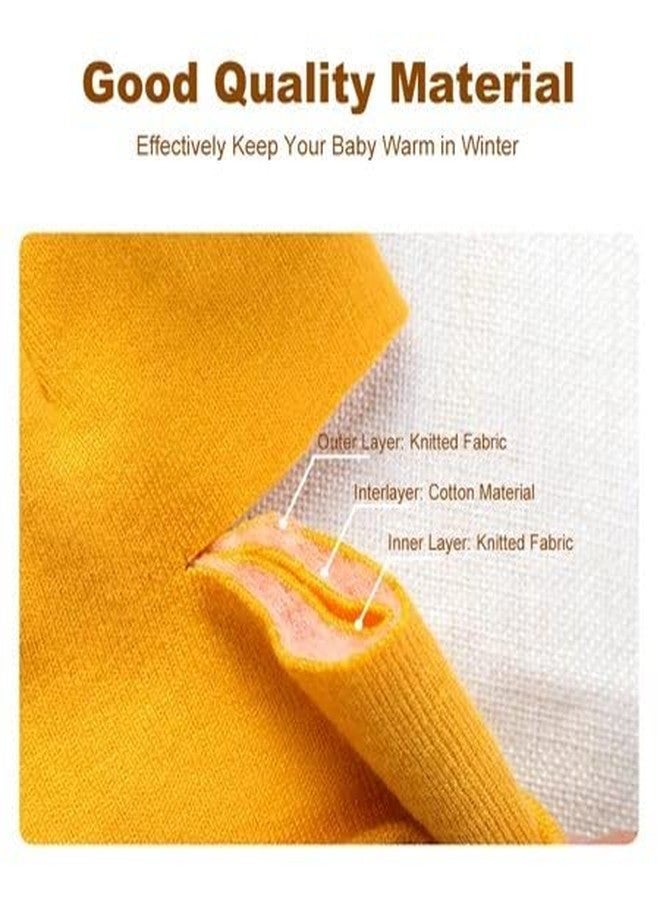 REFFER Baby Winter Cap; Cute Design; Winter Cap for Baby; Kids Cap; Baby Winter Cap; Baby Cap; Beanie Neck Warmer Set Double Layers Warm Lining Inside Best fits for 6 Month to 3 Years Yellow - Image 5