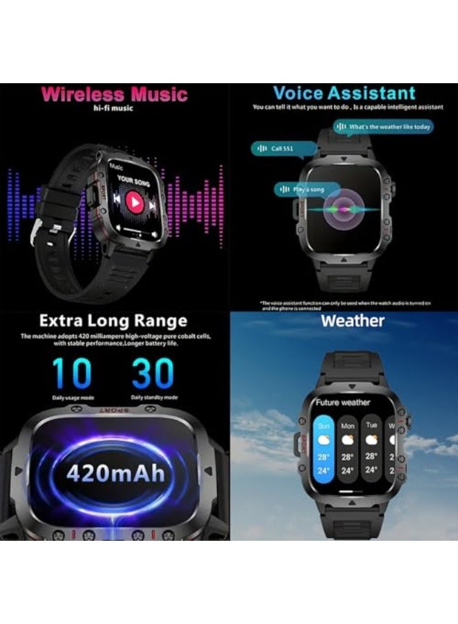 Smart Watch for Men(Answer/Make Call), IP68 Waterproof Sports Smartwatch Outdoor with Heart Rate, Sleep Monitor, Fitness Tracker - Image 4