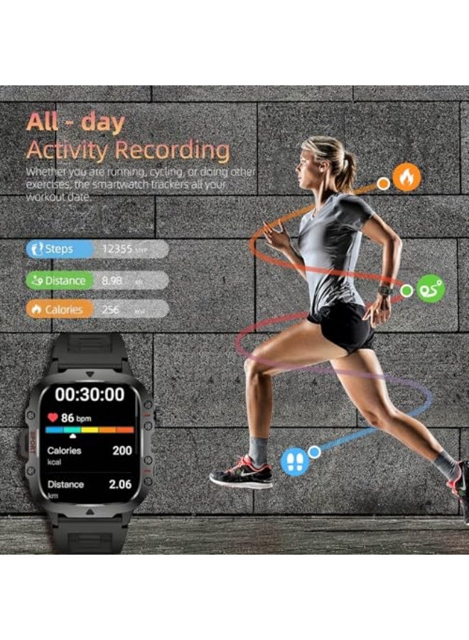 Smart Watch for Men(Answer/Make Call), IP68 Waterproof Sports Smartwatch Outdoor with Heart Rate, Sleep Monitor, Fitness Tracker - Image 5