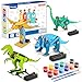 Poraxy Dinosaur Toys 4 in 1 STEM Kits for Kids Age 810 Toys for Ages 813 Educational Science Building Projects 3D Wooden Puzzles Robot Crafts Gifts for Boys Girls 7 8 9 10 11 12 13 Year Old - Image 2
