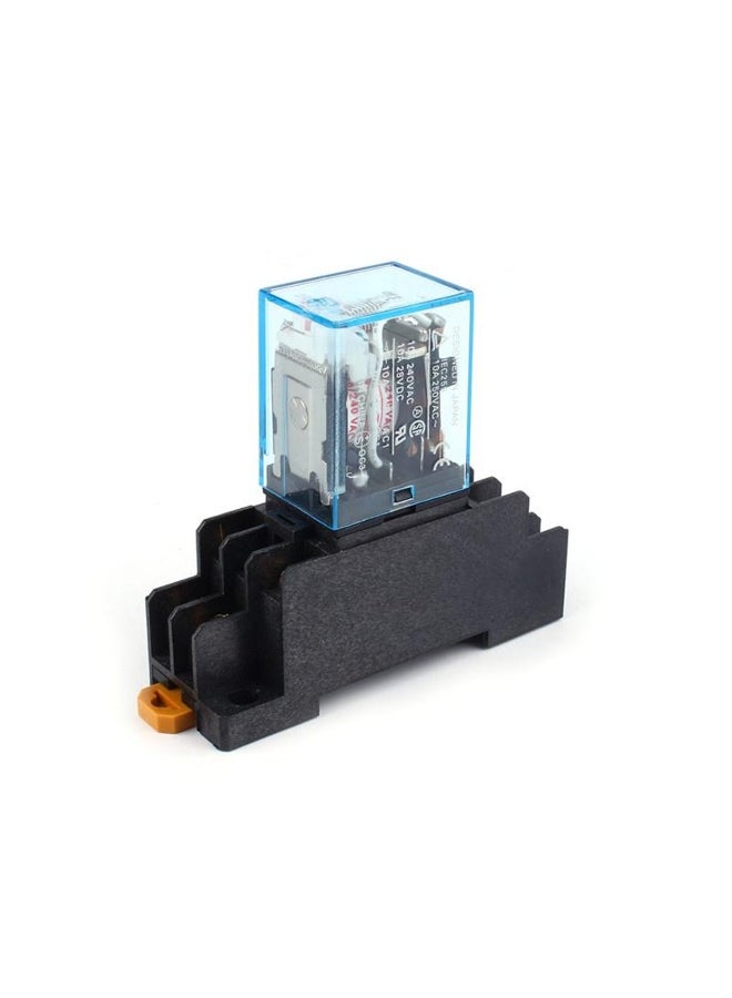 Generic Coil Power Relay with Socket Base AC 220V 10A DPDT LY2NJ HH62P HHC68A-2Z  - Image 1