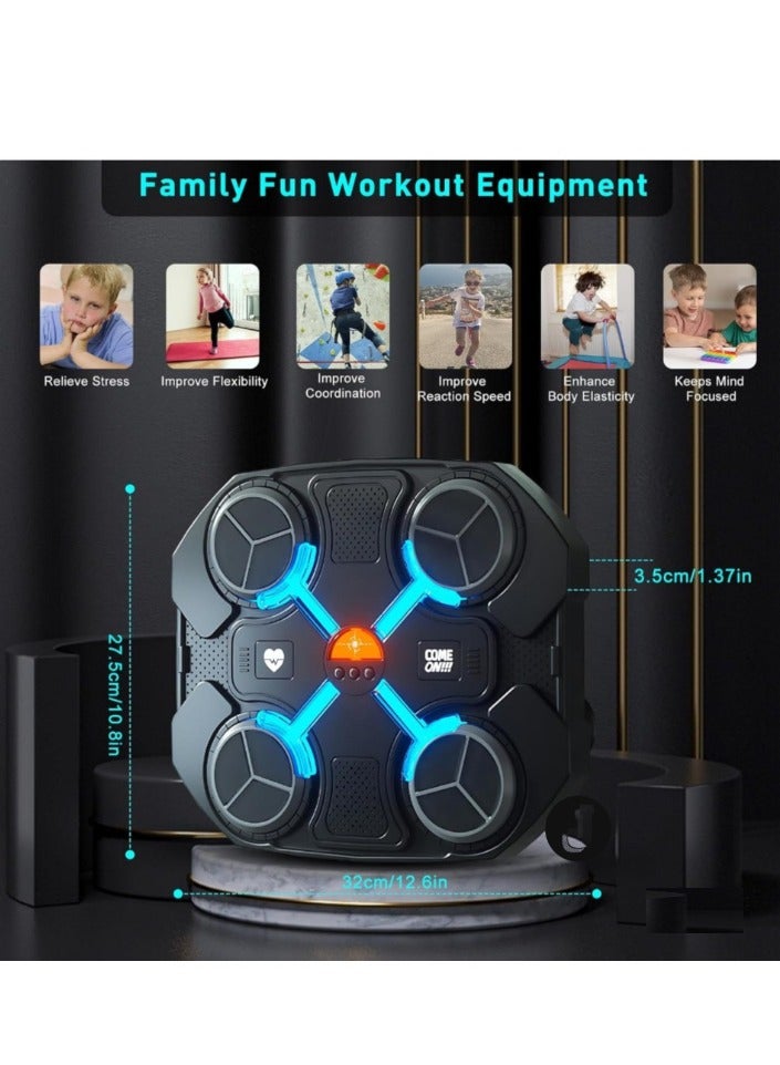 JAJEEK LED Music Boxing Machine for Kids – Bluetooth Smart Wall Target with Interactive Trainer and Boxing Gloves - Image 2