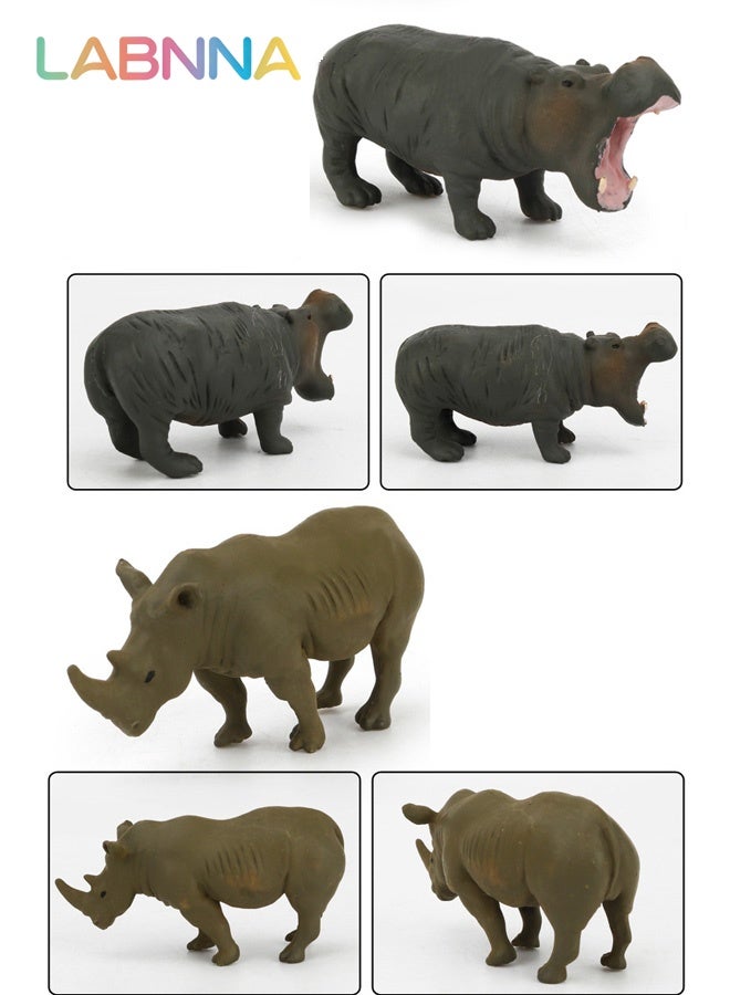 LABNNA 12PCS Realistic Wild Animals Figures with 12 Cards, Early Educational Toy for Kids, Fun Animal Model Toys, Parent-child Interactive Toy, Easy to Organize and Carry, Ideal Gift for Kids Aged 3+ - Image 3