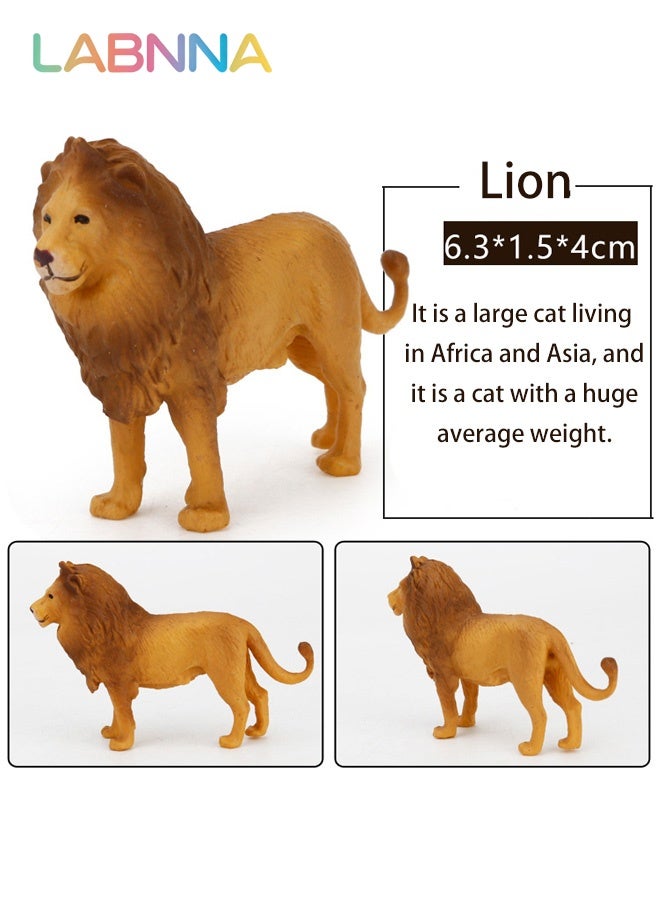 LABNNA 12PCS Realistic Wild Animals Figures with 12 Cards, Early Educational Toy for Kids, Fun Animal Model Toys, Parent-child Interactive Toy, Easy to Organize and Carry, Ideal Gift for Kids Aged 3+ - Image 5