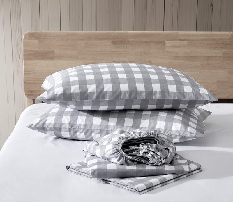 Eddie Bauer - Queen Sheets, Cotton Percale Bedding Set, Crisp & Cool Home Decor (Lakehouse Plaid, Queen) - Image 4