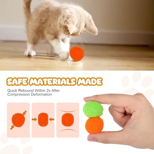 TEAWOO 100PCS Cat Ball Toys with 2 Launchers Set, Funny Interactive Cat Toys for Indoor Cats, Adult Cats & Kitten Toys - Image 3