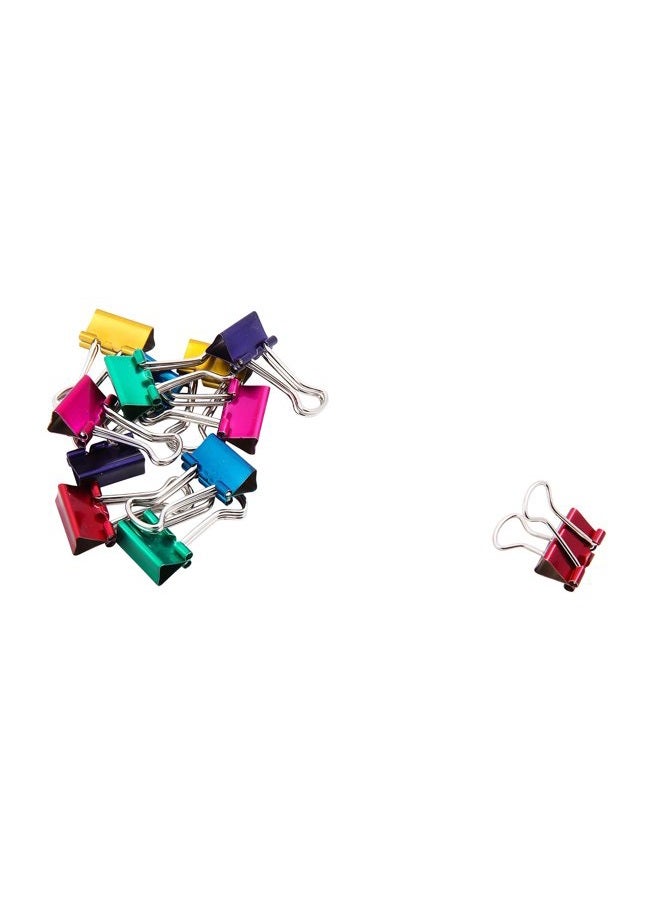 Baumgartens Assorted Colors Mini Binder Clips .5" 12/Pkg - Image 1