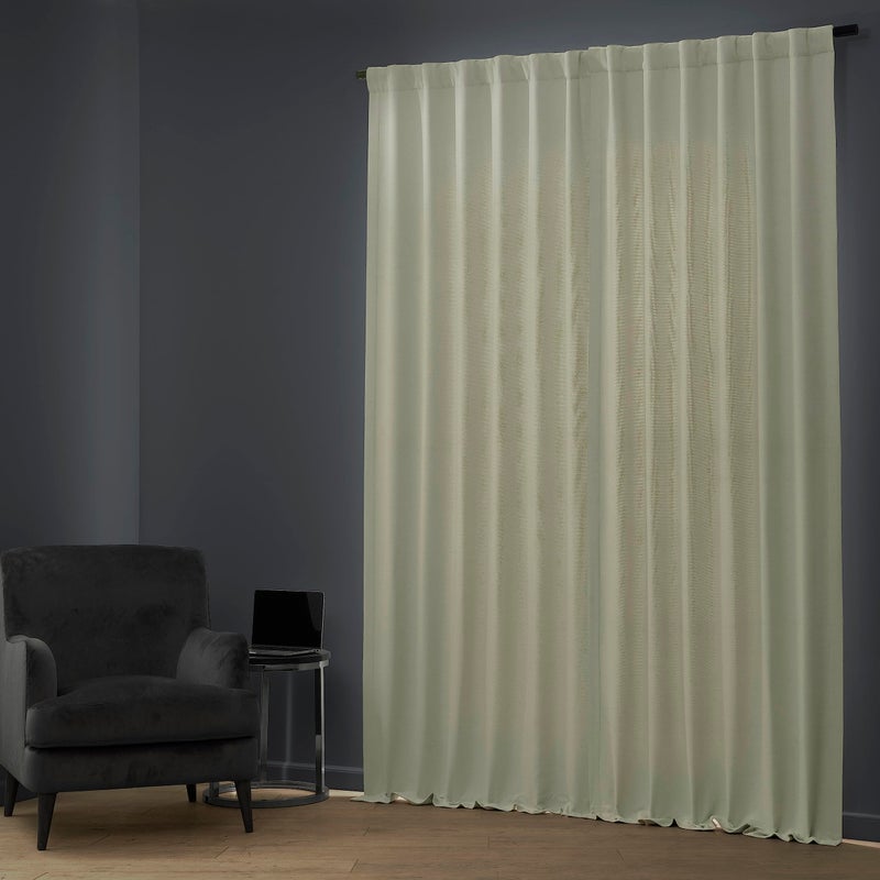 HPD Half Price Drapes Bellino Room Darkening Curtains 108 Inches Long Curtains for Bedroom & Living Room (1 Panel), 50W x 108L, Oat Cream - Image 4
