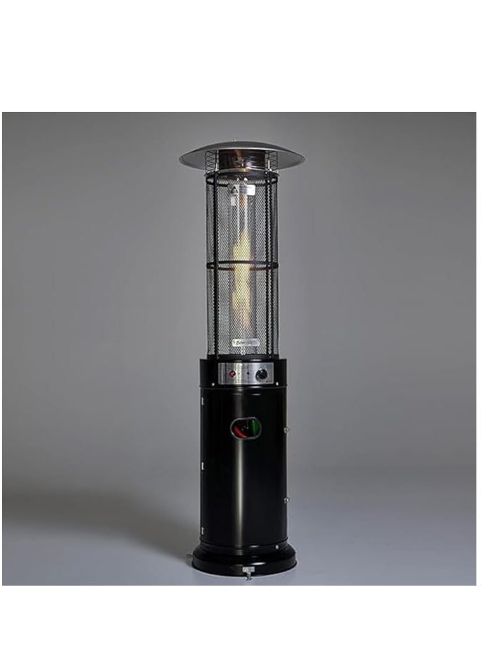 Pyramid Patio Heater, 42000 BTU Propane Gas, Portable with Wheels, Glass Tube - Image 1