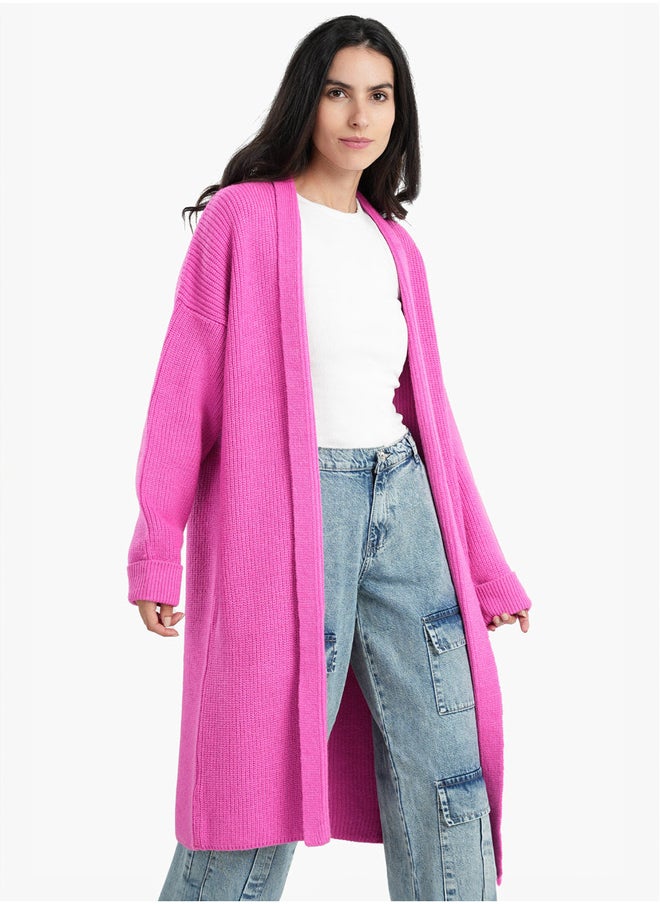 Clue Knitted Cardigan with Rolled Cuffs  - Image 2