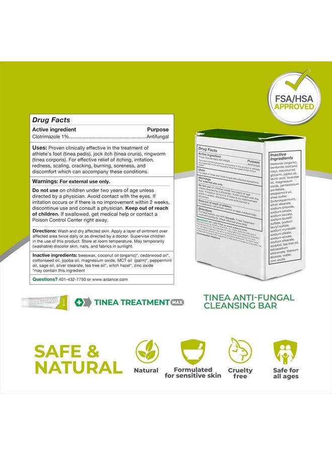 Terrasil - Tinea Versicolor Treatment Cream + Tinea Soap, 2-Product Kit, Antifungal Tinea Cream, Clinically Proven 1% Clotrimazole. Treats Most Tinea Infections. (14g Tube + 75g soap) - Image 1