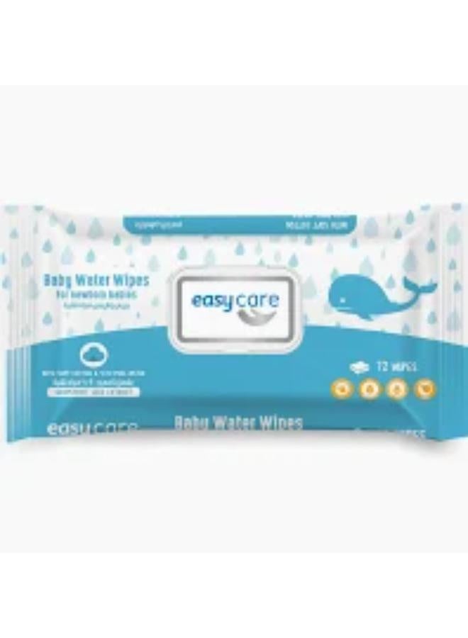 Easy Care Water Baby Wipes, 72 Wipes