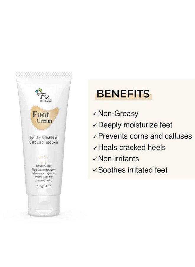 FIXDERMA 5% Lactic Acid 15% Urea 3% Glycerine Foot Cream For Dry & Cracked Feet Moisturizes And Soothes Feet Heel Repair Paraben & Sulphate Free All Skin Types 60 Ml  - Image 4