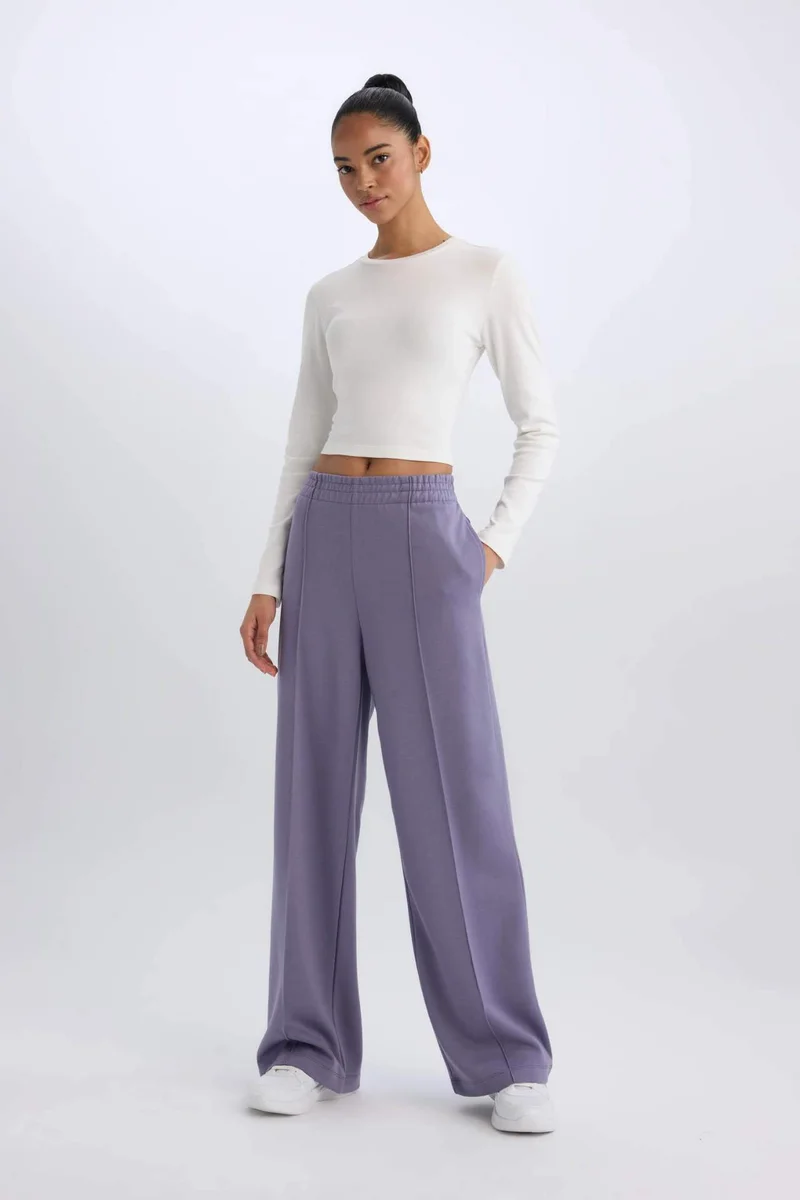 ديفاكتو DeFactoFit Standard Leg Scuba Fabric Wide Leg Sweatpants