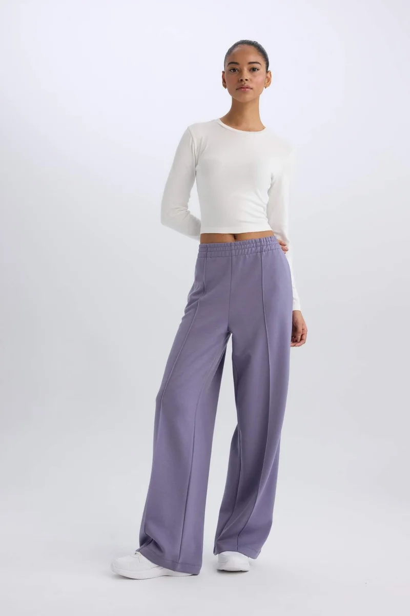 ديفاكتو DeFactoFit Standard Leg Scuba Fabric Wide Leg Sweatpants