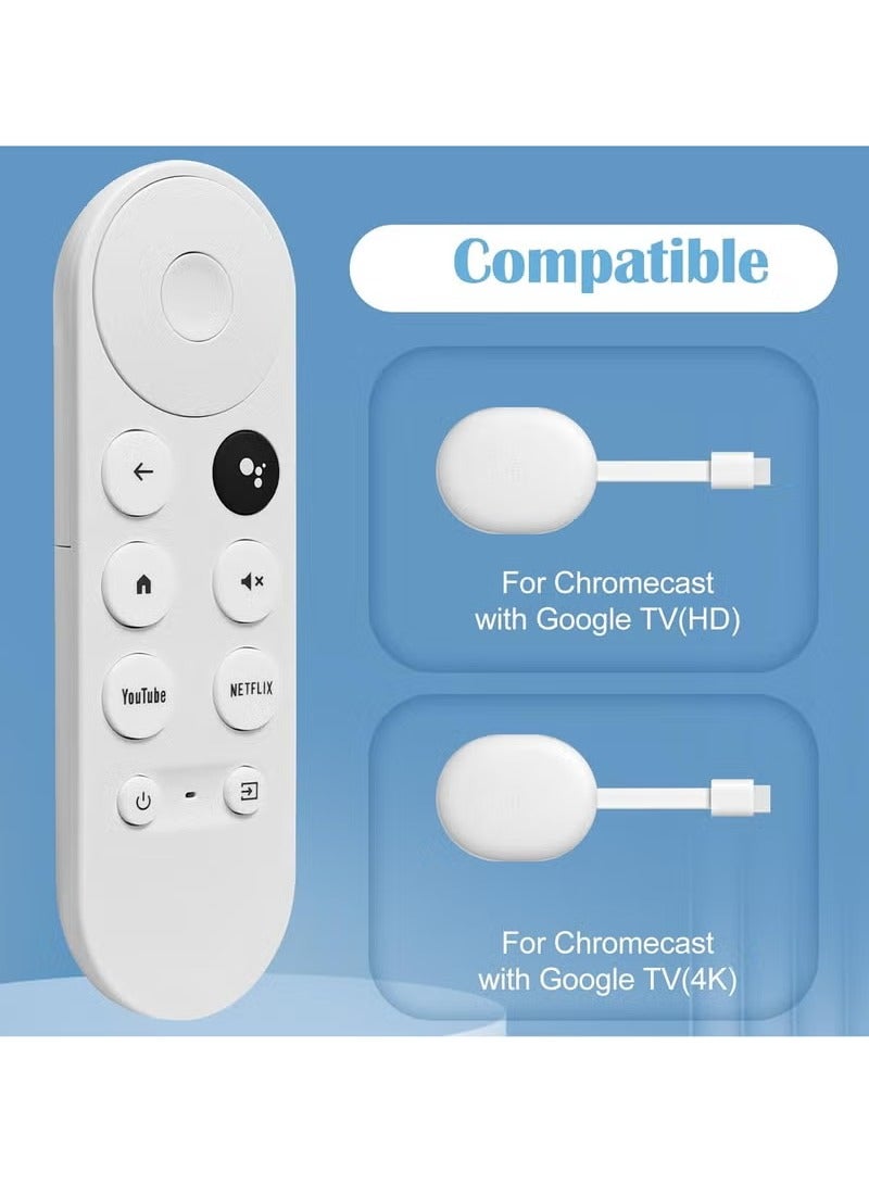 Replacement Voice Remote Control for Google Chromecast 4k Snow Streaming Media Player - Image 2