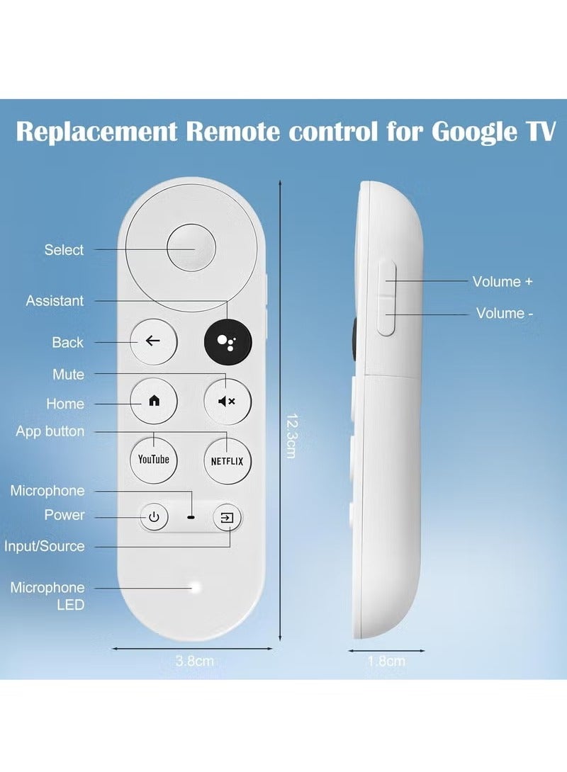 Replacement Voice Remote Control for Google Chromecast 4k Snow Streaming Media Player - Image 3