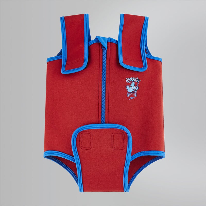 speedo بدلة سباحة للأطفال، حمراء وزرقاء