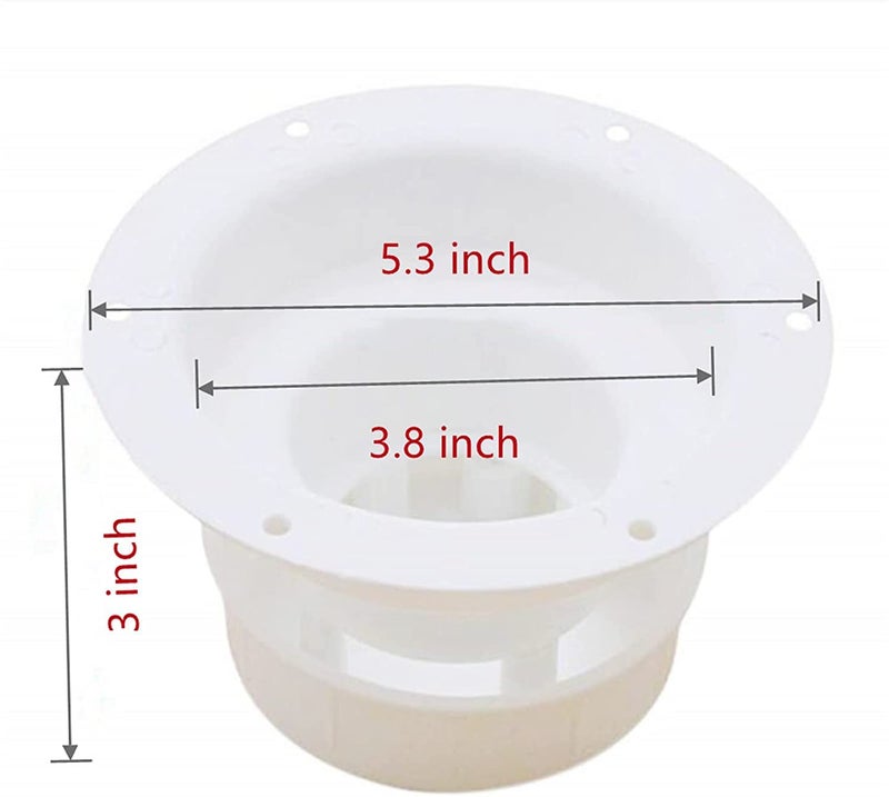 HOMEE RV Plumbing Vent Cap Set of 2, Sewer Vent Cap, Plastic Roof Cover for Trailer Camper 1 to 2 3/8 Inch- White - Image 2
