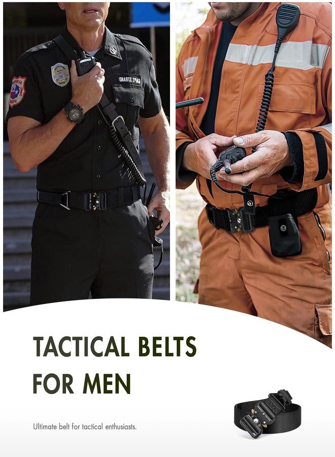FAIRWIN Men's Tactical Belt, Rigger Belt, Utility Nylon Web Waist Work Belt for Men with V-ring Quick-Release Buckle (Black,S) - Image 5