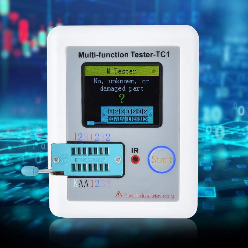 LCR TC1 طقم اختبار الترانزستور متعدد الوظائف مع شاشة عرض رسومية ملونة كاملة، مقياس الثنائيات والمكثفات - Image 4