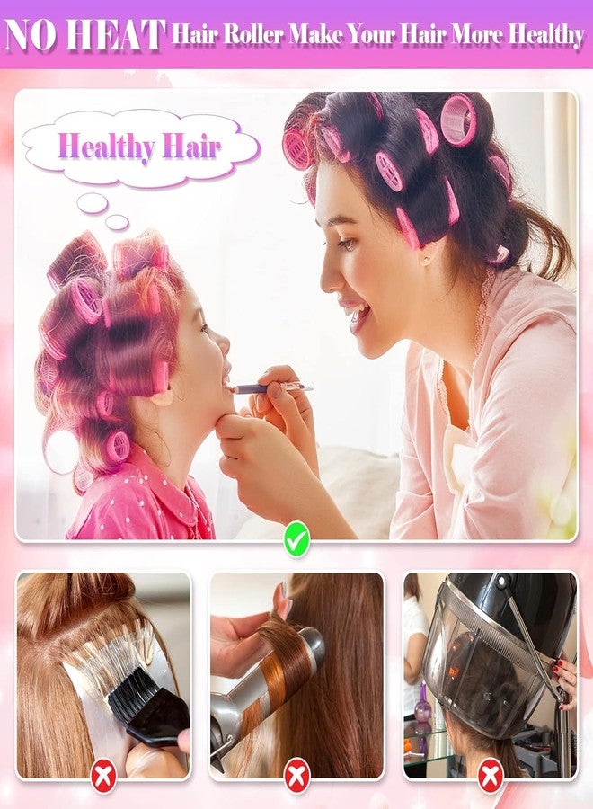 BLUSHIA Self Grip Hair Rollers 6 Pcs Set Hair Rollers 3 Sizes (2 Large, 2 Medium & 2 Small) for Long Short Hair Volume - Image 4