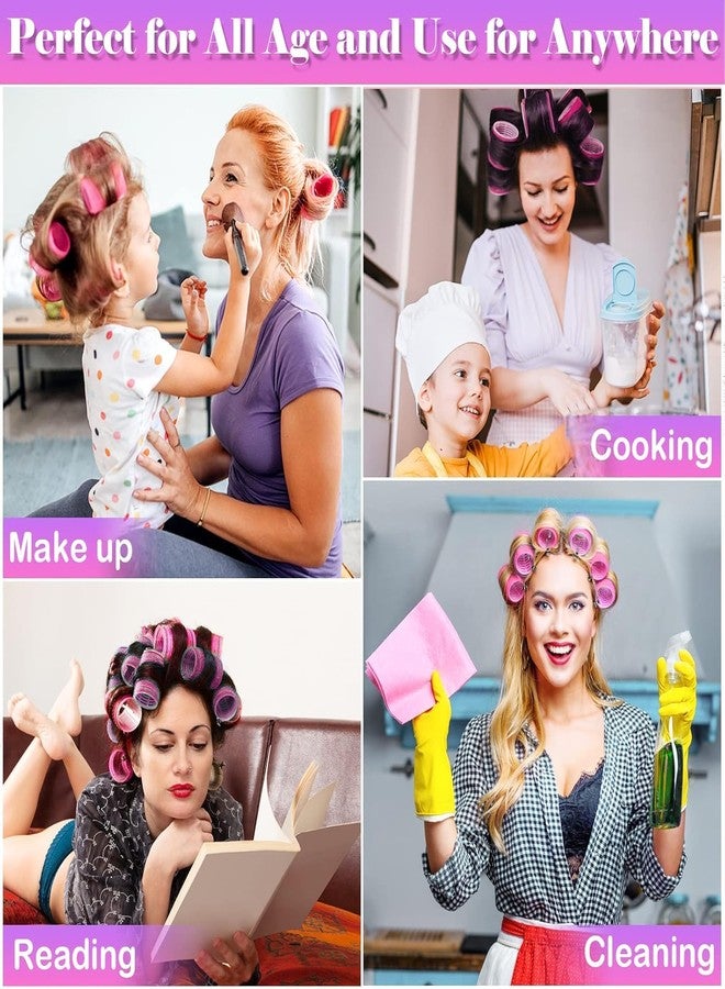 BLUSHIA Self Grip Hair Rollers 6 Pcs Set Hair Rollers 3 Sizes (2 Large, 2 Medium & 2 Small) for Long Short Hair Volume - Image 3