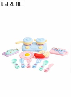 GROIC 20 Pieces Kitchen Cooking Set Shrimp Crab Fish Playset Toy for Kids Early Age Development Educational Pretend Play Food Assortment Set  - Image 1